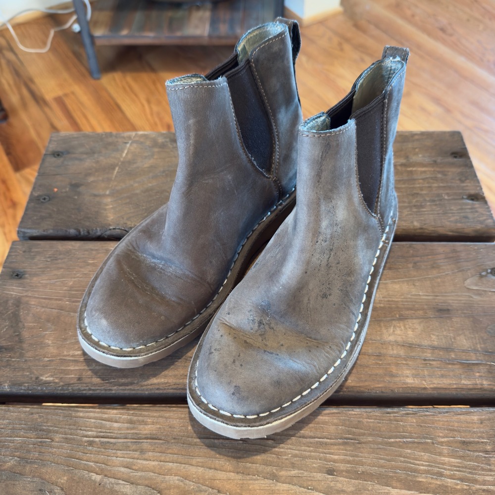 LL Bean Stonington Brown Leather Chelsea Boots‎ Women's Ankle Boots Size 7